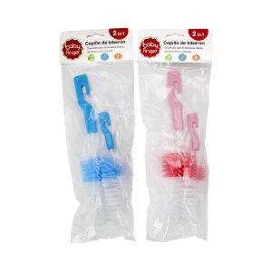 BABY FINGER <br> Limpiador de teteros 2 en 1, 2 ud